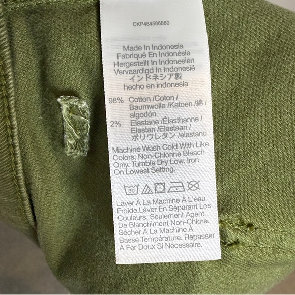 Madewell Patch Pocket Chino Utility Shorts Olive Green High Rise Size 33 NWT - Picture 8 of 8